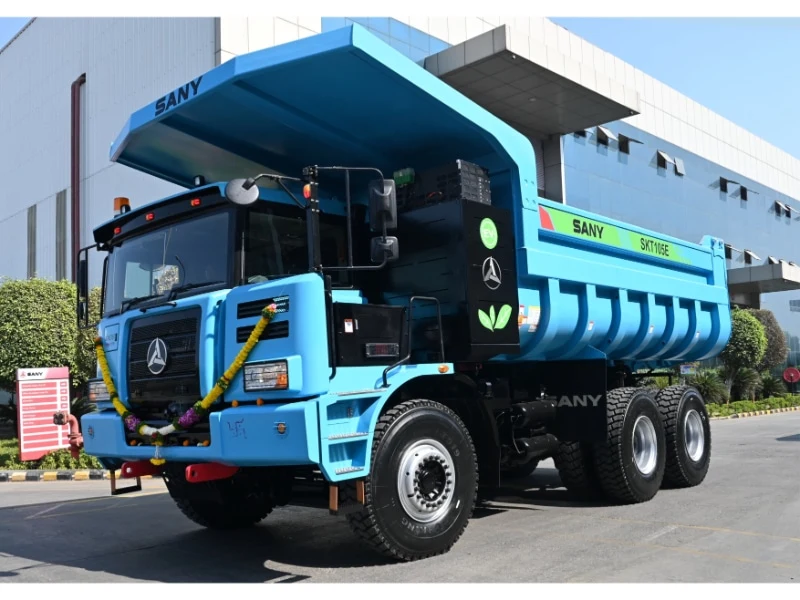 Fully electric truck for open pit mining