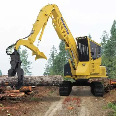Komatsu launches swing machine for timber processing